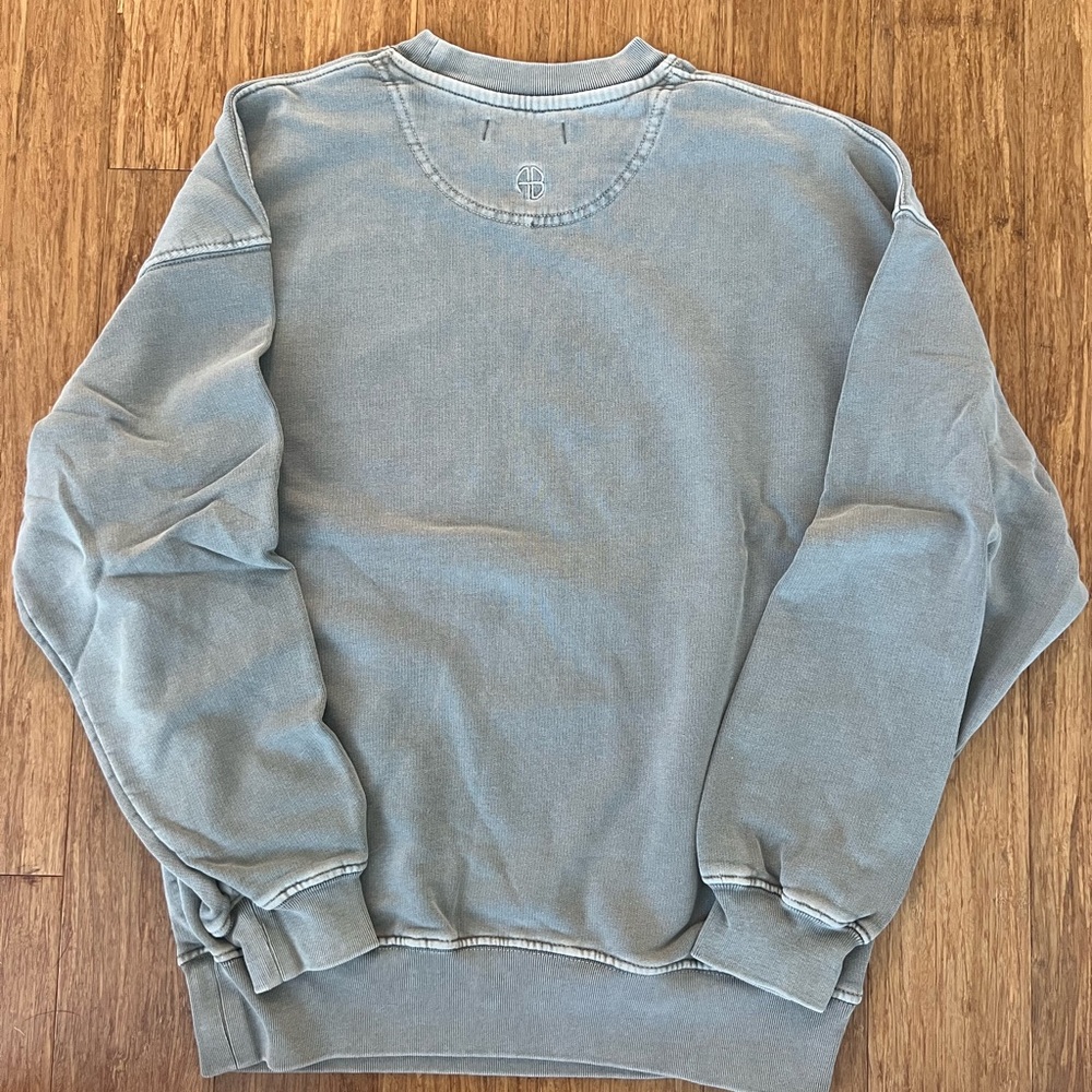 Anine Bing Sport Evan Sweatshirt in Olive (Size: XSmall) - Picture 4 of 6